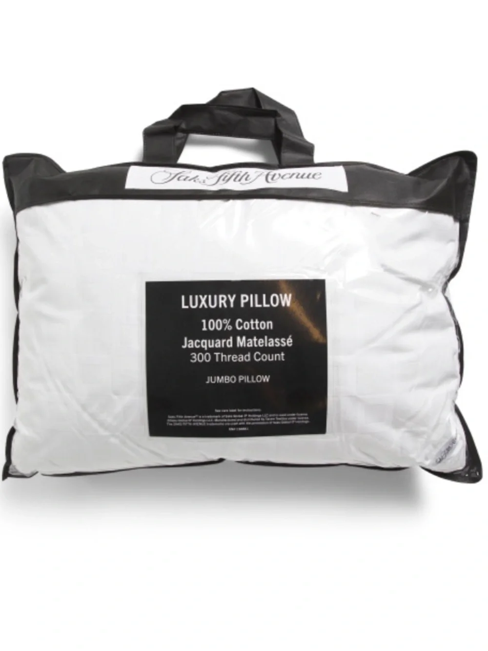 Saks Fifth Avenue White jacquard matelassé Luxury Cotton Pillow